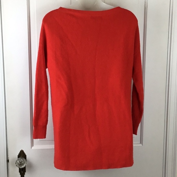 J. Crew Red Wool Blend Sweater 3/4 sleeve E1382 - Picture 4 of 7